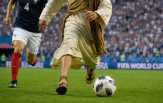 Jesus beim Fußball